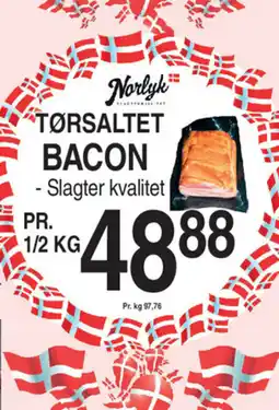 ABC Lavpris TØRSALTET BACON tilbud