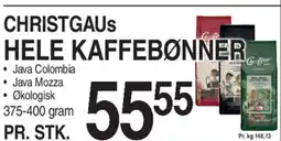 ABC Lavpris CHRISTGAUS HELE KAFFEBØNNER tilbud