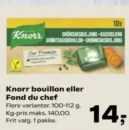 Kvickly Knorr bouillon eller Fond du chef tilbud