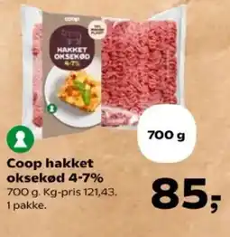 Kvickly Coop hakket oksekød 4-7% tilbud