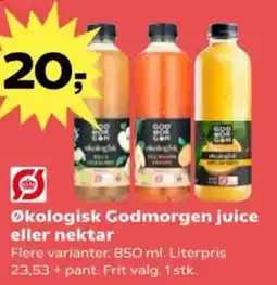 Kvickly Økologisk Godmorgen juice eller nektar tilbud