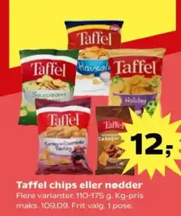 Kvickly Taffel chips eller nødder tilbud