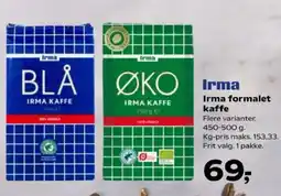 Kvickly Irma formalet kaffe tilbud
