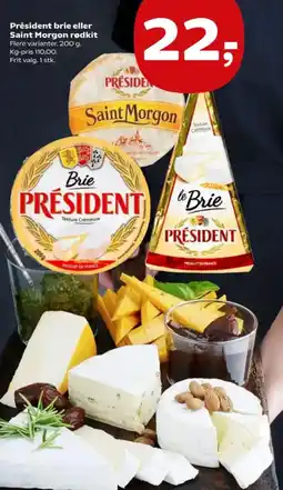 Kvickly Président brie eller Saint Morgon rødkit tilbud
