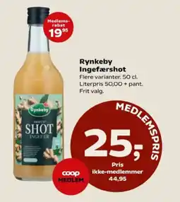 Kvickly Rynkeby Ingefærshot tilbud