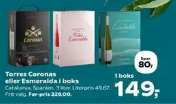 Kvickly Torres Coronas eller Esmeralda i boks tilbud