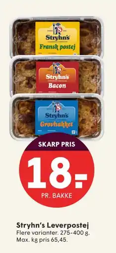 SPAR Stryhn’s Leverpostej, DKK 18 tilbud