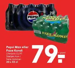 SPAR Pepsi Max eller Faxe Kondi, DKK 79 tilbud