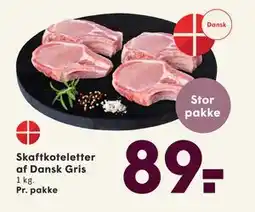 SPAR Skaftkoteletter af Dansk Gris, DKK 89 tilbud