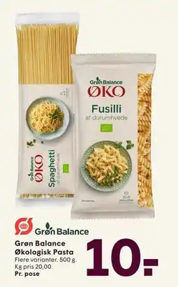 SPAR Grøn Balance Økologisk Pasta, DKK 10 tilbud