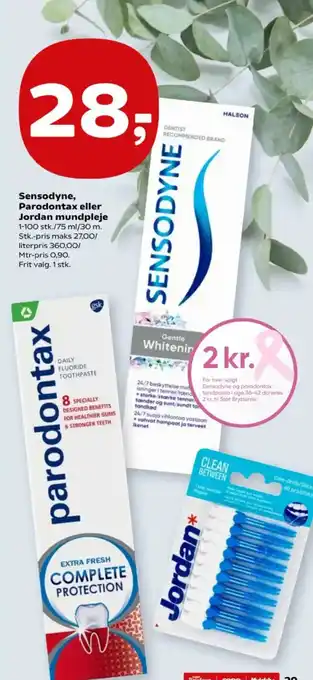 Kvickly Sensodyne, Parodontax eller Jordan mundpleje tilbud