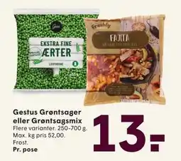 SPAR Gestus Grøntsager eller Grøntsagsmix, DKK 13 tilbud