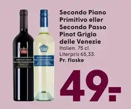 SPAR Secondo Piano Primitivo eller Secondo Passo Pinot Grigio delle Venezie, DKK 49 tilbud