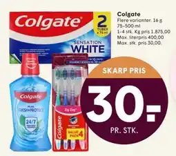 SPAR Colgate, DKK 30 tilbud