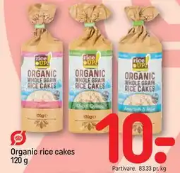 REMA 1000 Organic rice cakes 120 g, DKK 10 tilbud