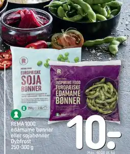 REMA 1000 REMA 1000 edamame bønner eller sojabønner Dybfrost 250-300 g, DKK 10 tilbud