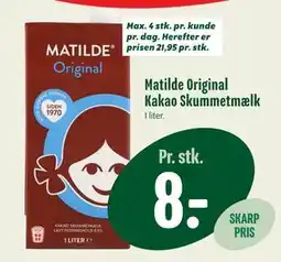 Min Købmand Matilde Original Kakao Skummetmælk, DKK 8 tilbud