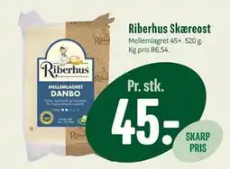 Min Købmand Riberhus Skæreost, DKK 45 tilbud