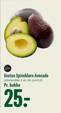 Min Købmand Gestus Spiseklare Avocado, DKK 25 tilbud