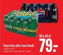 Min Købmand Pepsi Max eller Faxe Kondi, DKK 79 tilbud