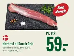 Min Købmand Mørbrad af Dansk Gris, DKK 59 tilbud