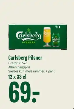 Min Købmand Carlsberg Pilsner, DKK 69 tilbud