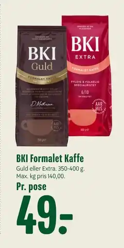 Min Købmand BKI Formalet Kaffe, DKK 49 tilbud