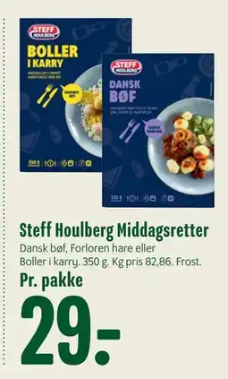 Min Købmand Steff Houlberg Middagsretter, DKK 29 tilbud