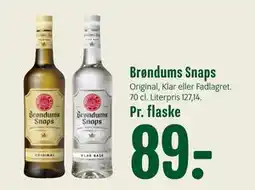 Min Købmand Brøndums Snaps, DKK 89 tilbud
