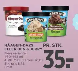 MENY HÄAGEN-DAZS ELLER BEN & JERRY, DKK 35 tilbud
