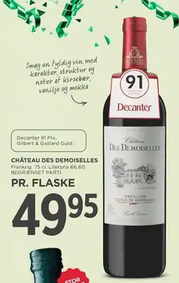 MENY CHÂTEAU DES DEMOISELLES, DKK 49.95 tilbud