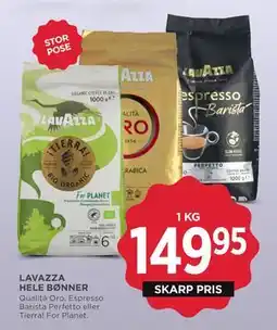 MENY LAVAZZA HELE BØNNER, DKK 149.95 tilbud