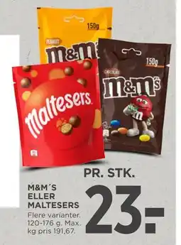 MENY M&M´S ELLER MALTESERS, DKK 23 tilbud