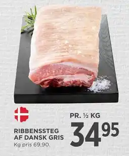 MENY RIBBENSSTEG AF DANSK GRIS, DKK 34.95 tilbud