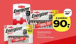 Kvickly Energizer batterier Vælg mellem AAA, AA, 9V eller knapceller. tilbud
