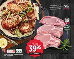 MENY SKAFTKOTELETTER AF DANSK FRILANDSGRIS, DKK 39.95 tilbud