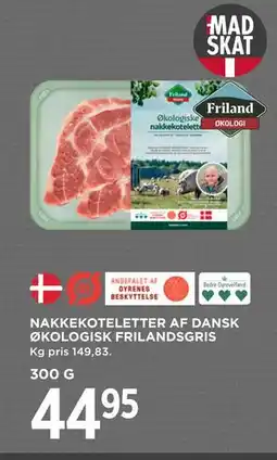 MENY NAKKEKOTELETTER AF DANSK ØKOLOGISK FRILANDSGRIS, DKK 44.95 tilbud