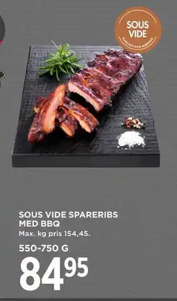 MENY SOUS VIDE SPARERIBS MED BBQ, DKK 84.95 tilbud