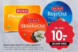 MENY BUKO SMELTEOST ELLER FLØDEOST, DKK 10 tilbud