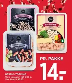 MENY GESTUS TOPPING, DKK 14 tilbud