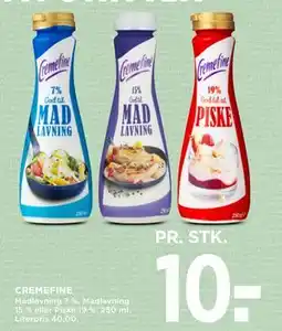 MENY CREMEFINE, DKK 10 tilbud