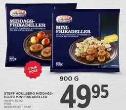 MENY STEFF HOULBERG MIDDAGSELLER MINIFRIKADELLER, DKK 49.95 tilbud