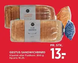 MENY GESTUS SANDWICHBRØD, DKK 13 tilbud