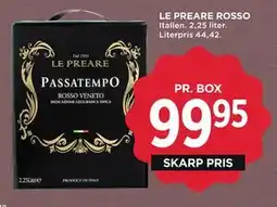 MENY LE PREARE ROSSO, DKK 99.95 tilbud