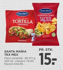 MENY SANTA MARIA TEX MEX, DKK 15 tilbud