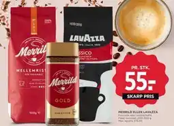 MENY MERRILD ELLER LAVAZZA, DKK 55 tilbud
