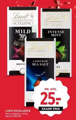 MENY LINDT EXCELLENCE, DKK 25 tilbud