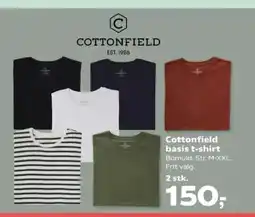 Kvickly Cottonfield basis t-shirt tilbud