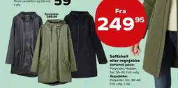 Kvickly Softshell eller regnjakke tilbud