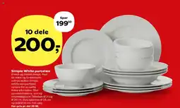 Kvickly Simple White porcelæn tilbud